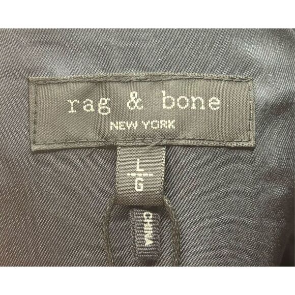 Rag & Bone  Dean Shirt Long Sleeve Hi-Low Blouse in Black NWT Size Large - Picture 4 of 6